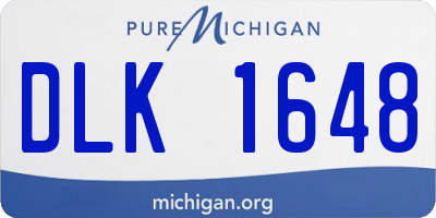 MI license plate DLK1648