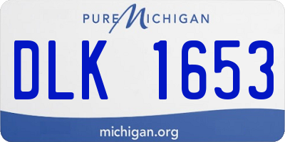 MI license plate DLK1653