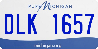 MI license plate DLK1657