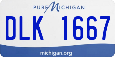 MI license plate DLK1667