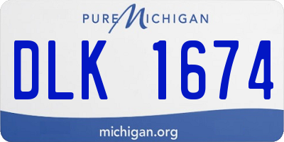 MI license plate DLK1674
