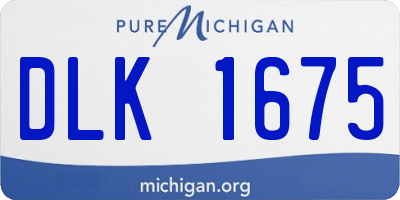 MI license plate DLK1675