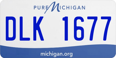 MI license plate DLK1677