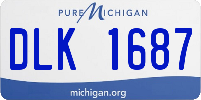 MI license plate DLK1687
