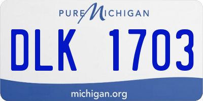 MI license plate DLK1703