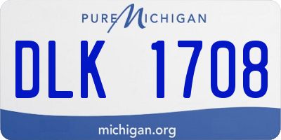 MI license plate DLK1708