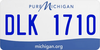 MI license plate DLK1710