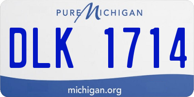 MI license plate DLK1714