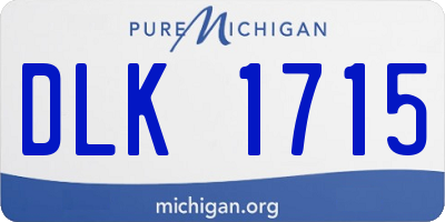 MI license plate DLK1715