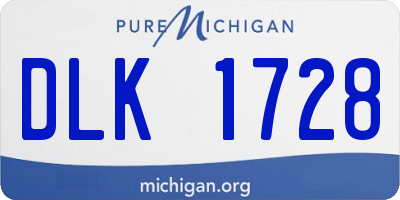 MI license plate DLK1728