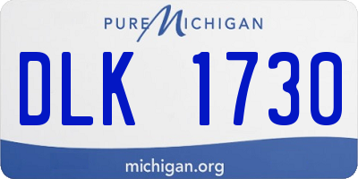 MI license plate DLK1730
