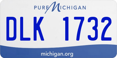 MI license plate DLK1732