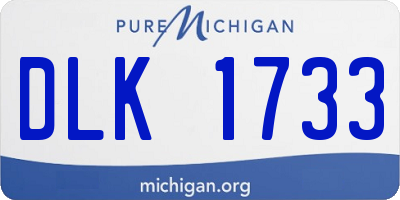 MI license plate DLK1733