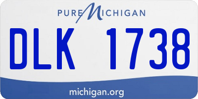 MI license plate DLK1738