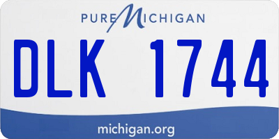 MI license plate DLK1744