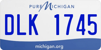 MI license plate DLK1745