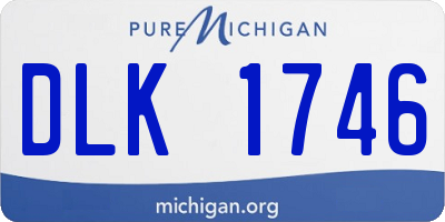 MI license plate DLK1746