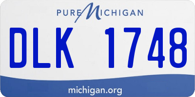 MI license plate DLK1748