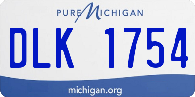 MI license plate DLK1754