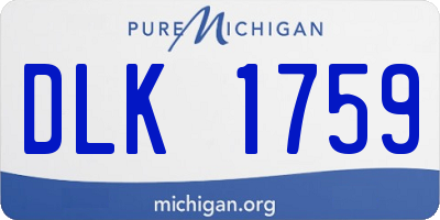 MI license plate DLK1759