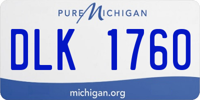 MI license plate DLK1760