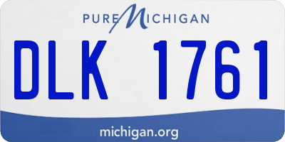 MI license plate DLK1761