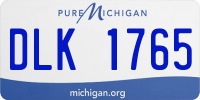 MI license plate DLK1765