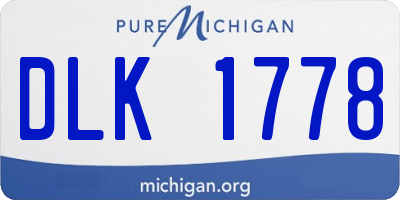 MI license plate DLK1778