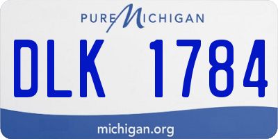 MI license plate DLK1784