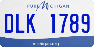 MI license plate DLK1789