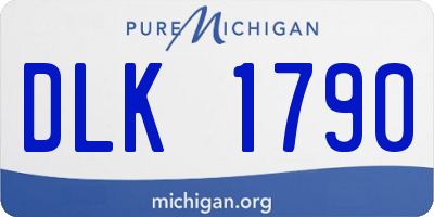 MI license plate DLK1790