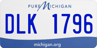 MI license plate DLK1796