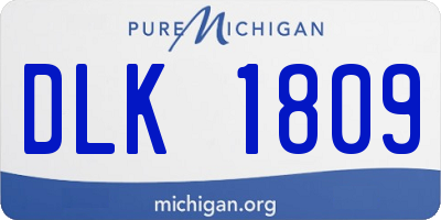 MI license plate DLK1809