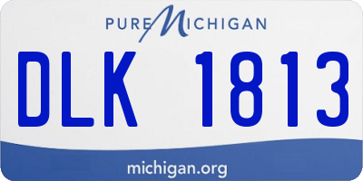 MI license plate DLK1813