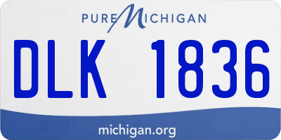 MI license plate DLK1836