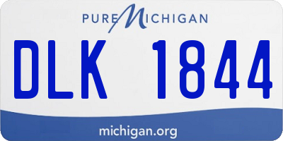 MI license plate DLK1844