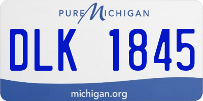 MI license plate DLK1845