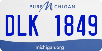 MI license plate DLK1849