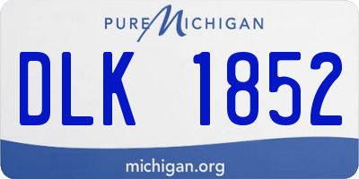 MI license plate DLK1852