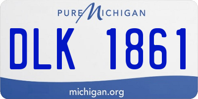 MI license plate DLK1861