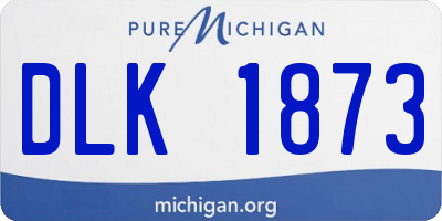 MI license plate DLK1873
