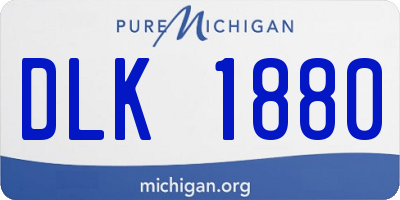 MI license plate DLK1880