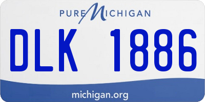 MI license plate DLK1886