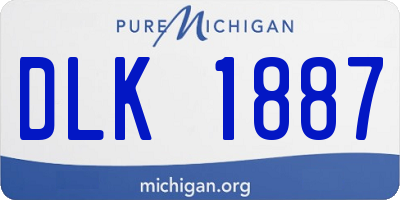 MI license plate DLK1887