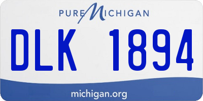 MI license plate DLK1894