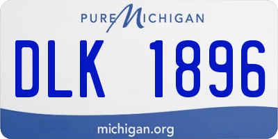 MI license plate DLK1896