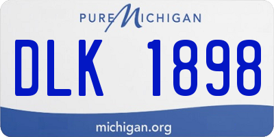 MI license plate DLK1898