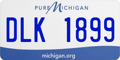 MI license plate DLK1899
