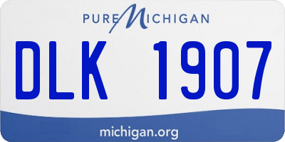 MI license plate DLK1907