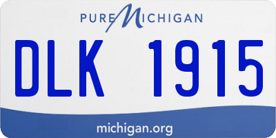 MI license plate DLK1915